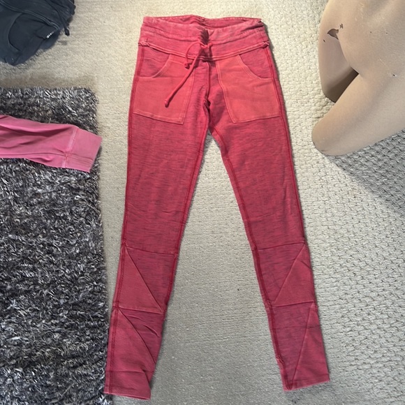 X small free people red leggings - Picture 2 of 4